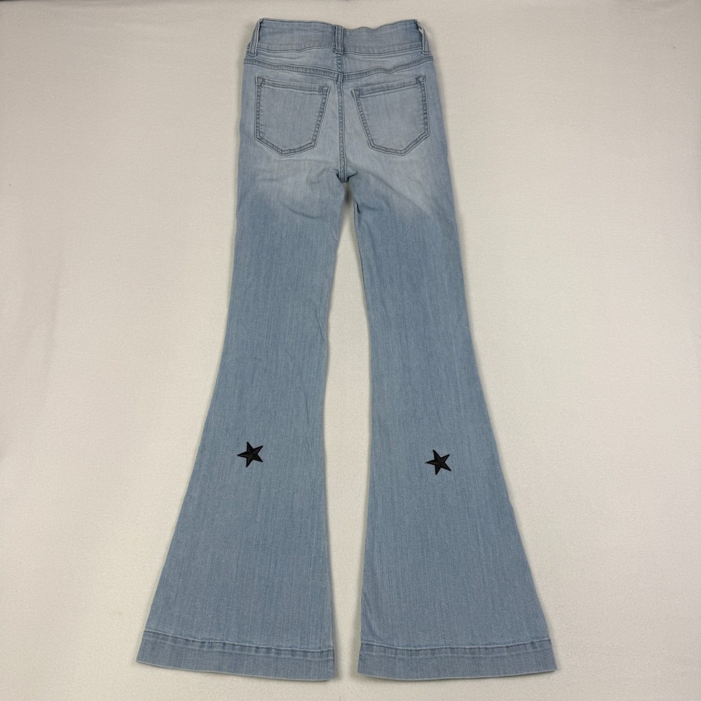 Altar'd State Womens Flare Jeans with Stars Size 25/0 Light Wash Denim SPP11593 - Picture 2 of 15